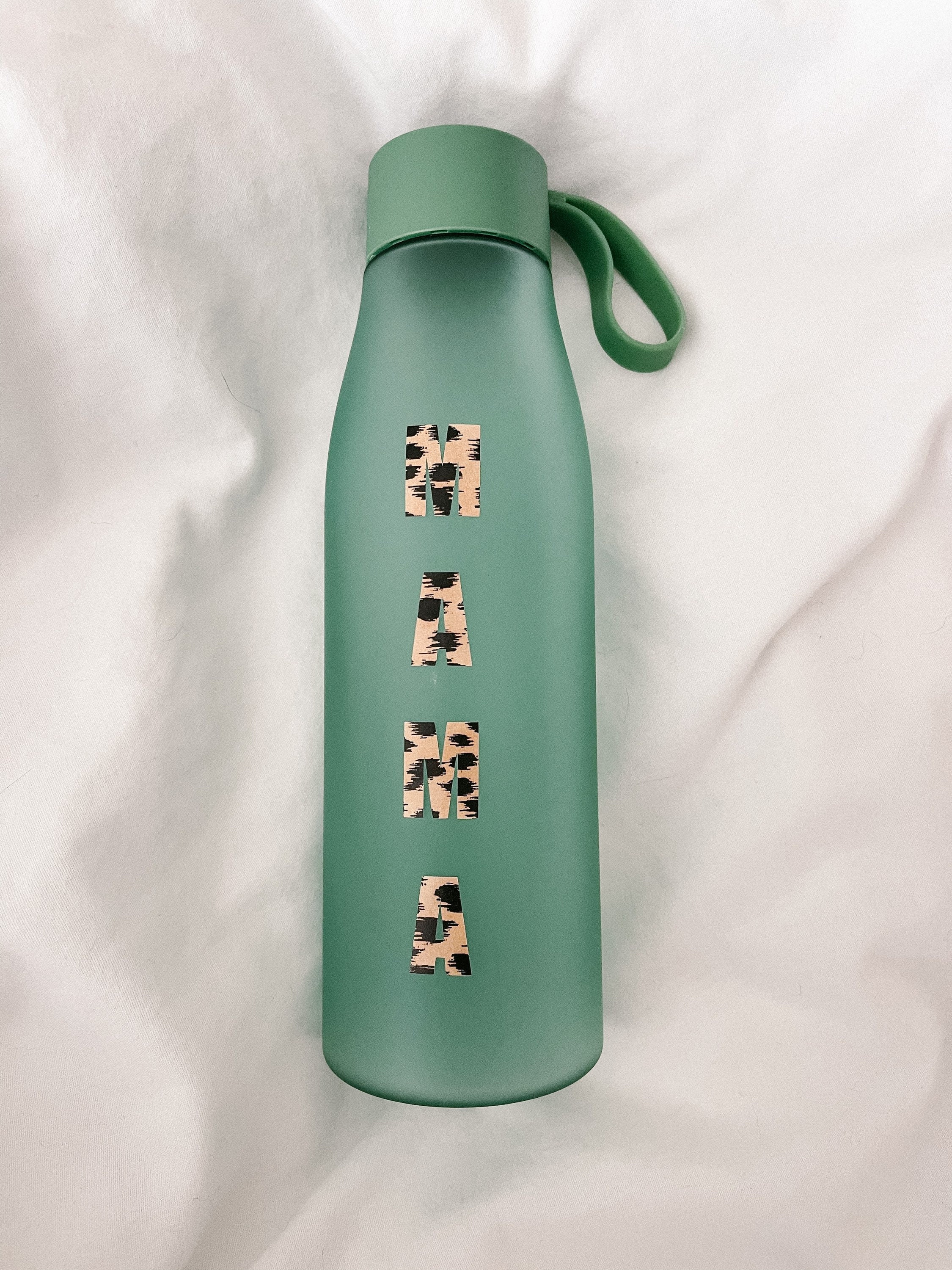 MAMA Water Bottle Matte Green Bottle Customized Water Etsy
