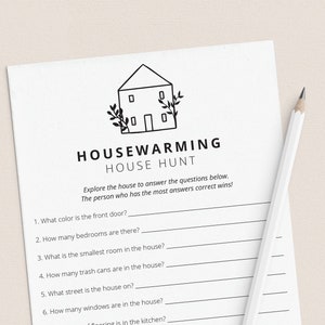 New House Scavenger Hunt Printable Housewarming Party Game New - Etsy
