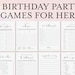 see more listings in the Birthday Games for Her section