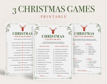 Printable Christmas Games Bundle Holiday Party Game Package | Etsy