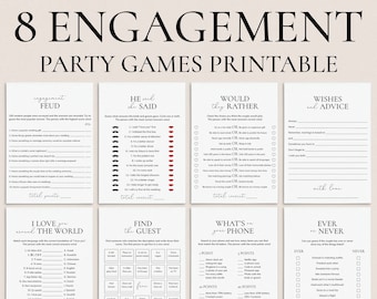 Printable Engagement Party Games Engagement Game Bundle Proposal Celebration Couples Wedding Shower Games Engagement Dinner Activities PP2