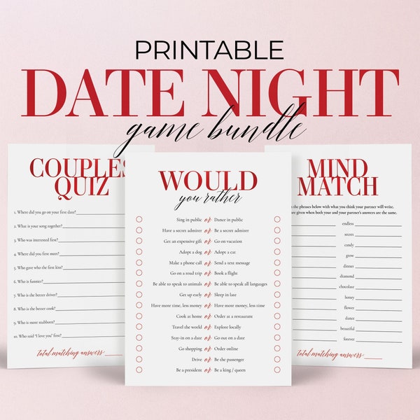 Couples Games Printable Date Night Games for Adults Couples Quiz Marriage Games for Couples Night Digital Download Couple Game Bundle MB2