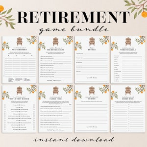 Retirement Games Printable Retiree Party Games for Her Office Goodbye Retirement Games Printable Retiree Party Games for Her Office Goodbye
