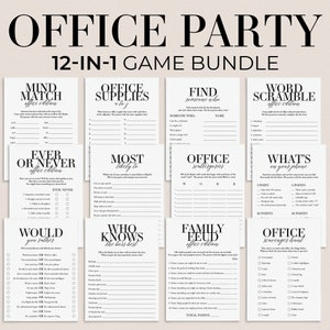 Office Party Games Bundle Printable Games for Work Team Building Icebreaker Games Simple Happy Hour Games Fun Work Party Activities MB2