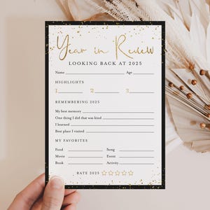 2025 Year in Review New Years Eve Game For Family Time Capsule Adult 2025 Printable New Years Party Activity Instant Download NYE Games BG2