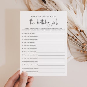 Who Knows The Birthday Girl Best Game Printable How Well Do You Know The Birthday Girl Birthday Trivia Birthday Girl Quiz Birthday Games MM1