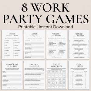 Office Games Printable Work Games Office Party Games Team Building Activities Coworker Games Get To Know Me Staff Meeting Office Bingo PP2