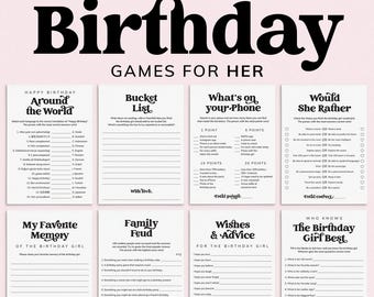 Birthday Games Adult Printable Birthday Party Games for Her Who Knows The Birthday Girl Best Birthday Games Teens Birthday Printables MV1