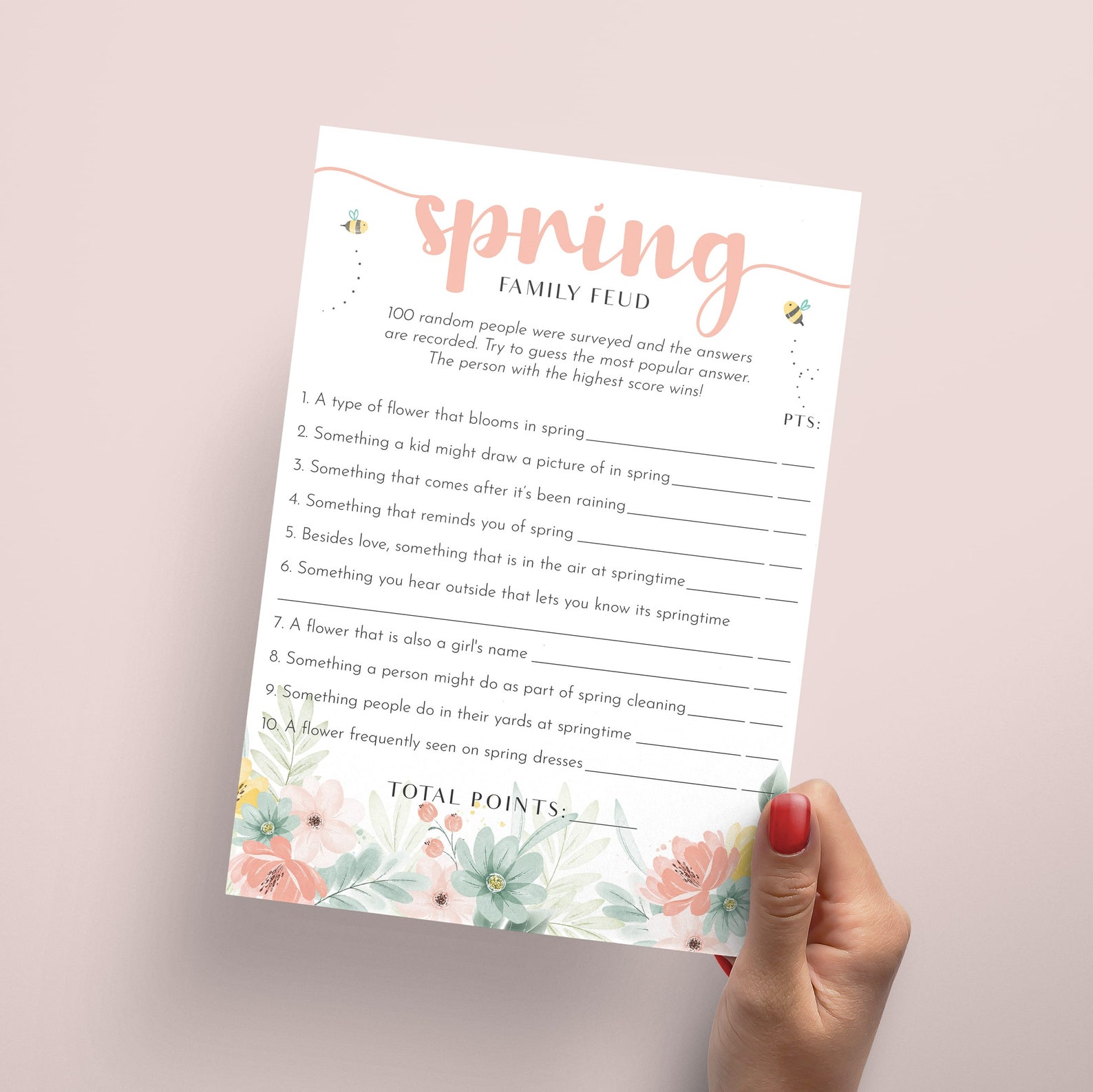 Spring Games Bundle Printable Springtime Activities for Kids and Adults ...