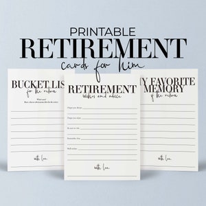 Retirement Party Wishes and Advice for Retiree Printable Retirement Games for Men Retiree Bucket List Cards Co-Worker Party Ideas Office MB2