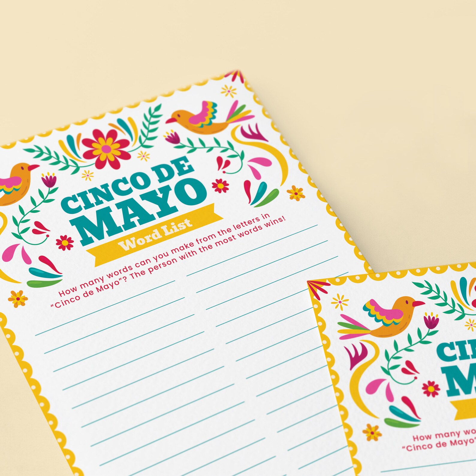 Cinco De Mayo Party Games Bundle Printable 5 De Mayo Games for Work ...