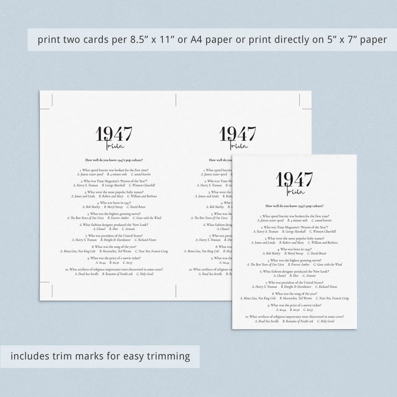 75th Birthday Games for Him Printable 75th Birthday Party Game - Etsy