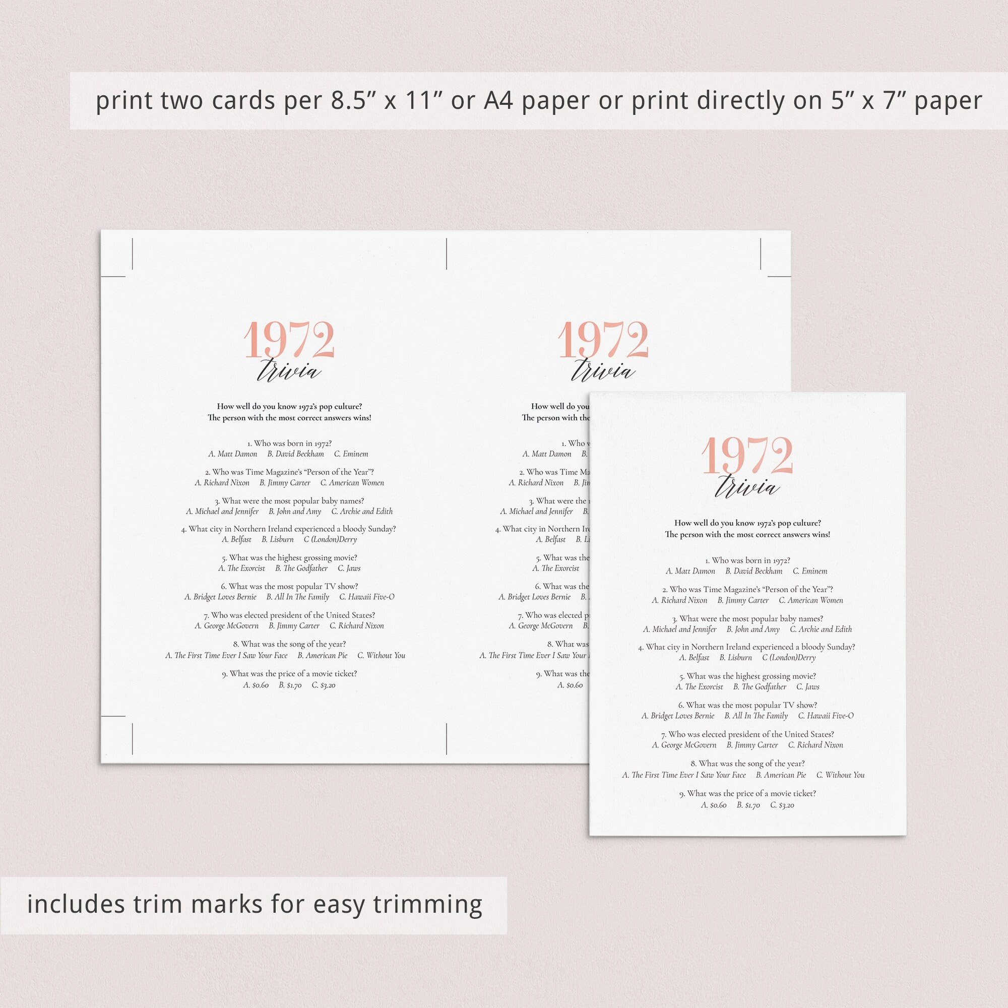 50th Birthday Games For Her Printable Adult Birthday Party Etsy Australia