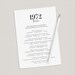 1972 Trivia Printable 70s Quiz 51st Birthday Party Game Back to the 70s ...