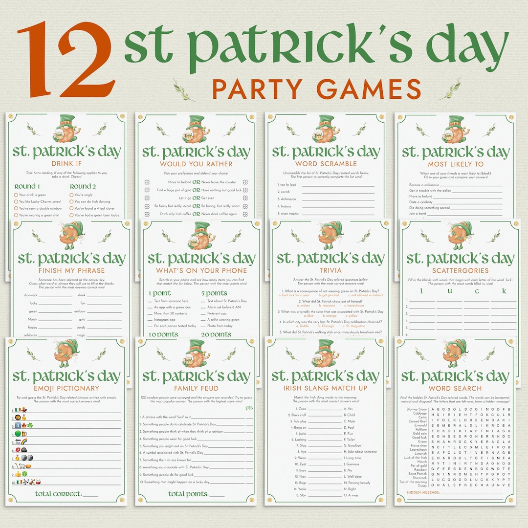 st patricks day office party ideas for games