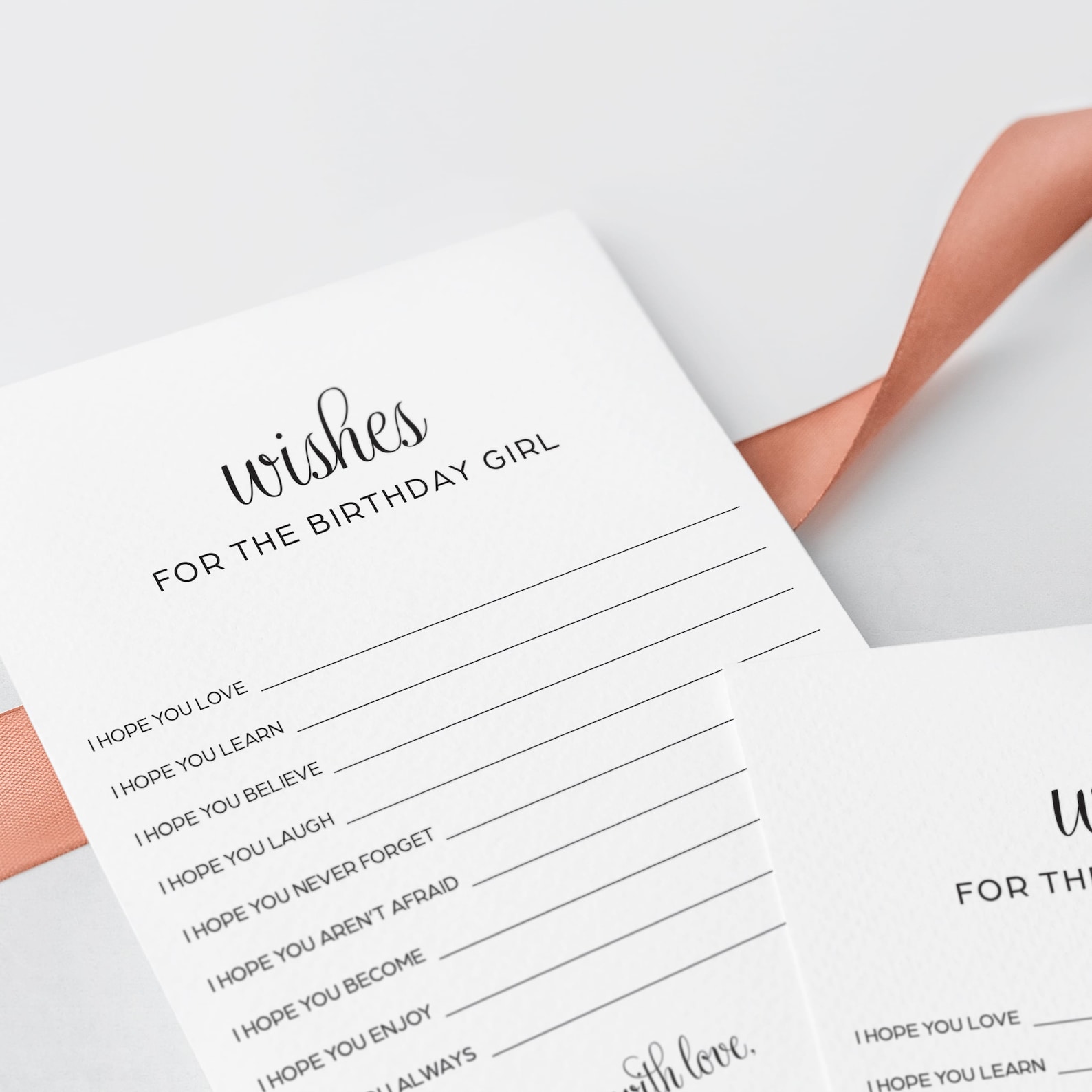 Wishes for the Birthday Girl Printable Wishes and Advice Birthday Party ...