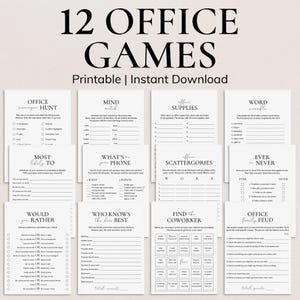 Printable Office Games for Work Games Team Building Games and Activities Office Party Games Work Icebreakers Fun Coworker Bingo Digital PP2
