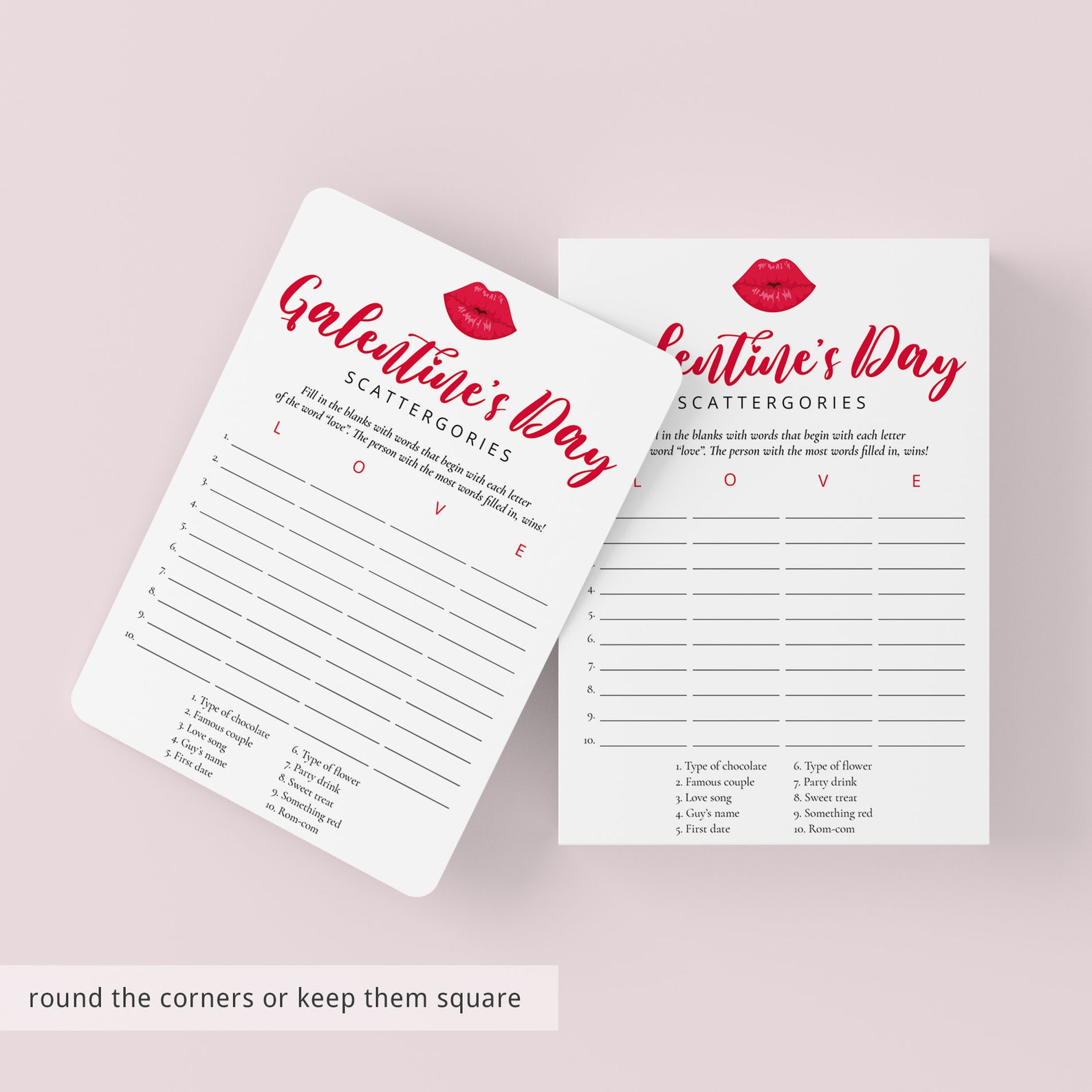 Galentines Day Games Printable Adult Galentine's Day Party Bundle ...
