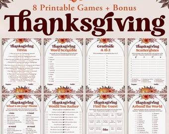 Thanksgiving Games for Families Thanksgiving Table Decor Pumpkin Fall Floral Adult Thanksgiving Activities Thanksgiving Icebreakers Game ABL