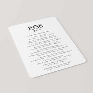 1938 Trivia Printable 85th Birthday Party Game Back to the 30s Party ...