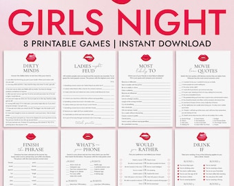 Girls Night Games Bundle Printable Ladies Night Adult Girls Trip Girls Night Out Games Fun Girls Night In Dirty Minds Girl Game Night RL1