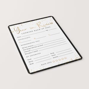 New Year's Printables 2025 Year In Review 2026 Resolutions New Year's Activity Family New Years Ideas 2025 Reflection Cards Time Capsule BG2 Bild 7