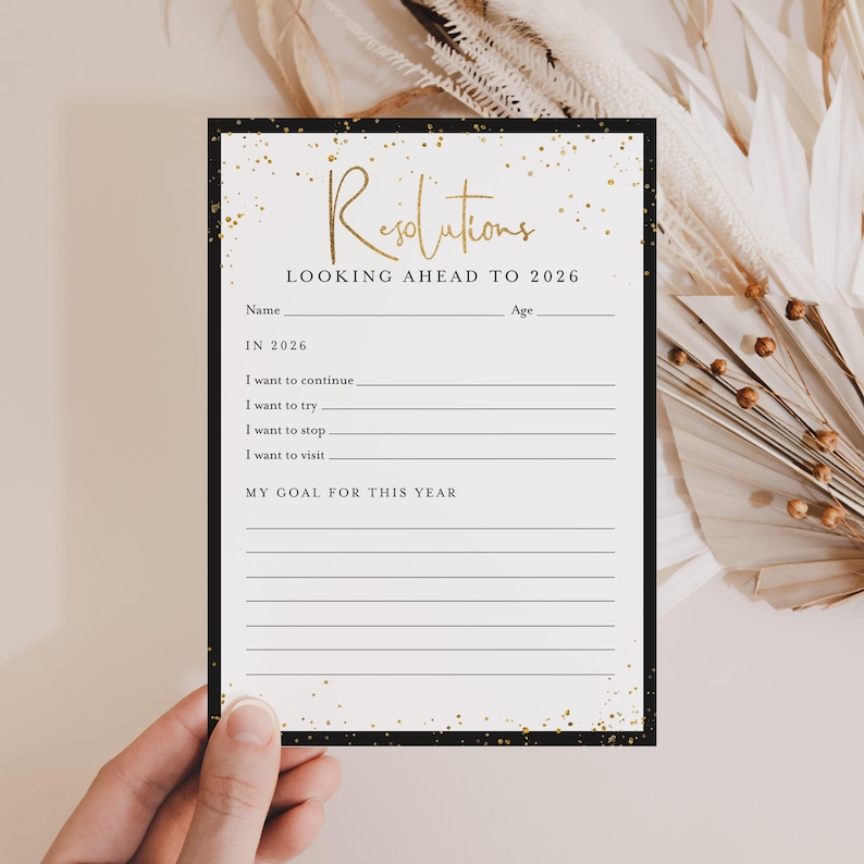 New Year's Printables 2025 Year In Review 2026 Resolutions New Year's Activity Family New Years Ideas 2025 Reflection Cards Time Capsule BG2 Bild 2