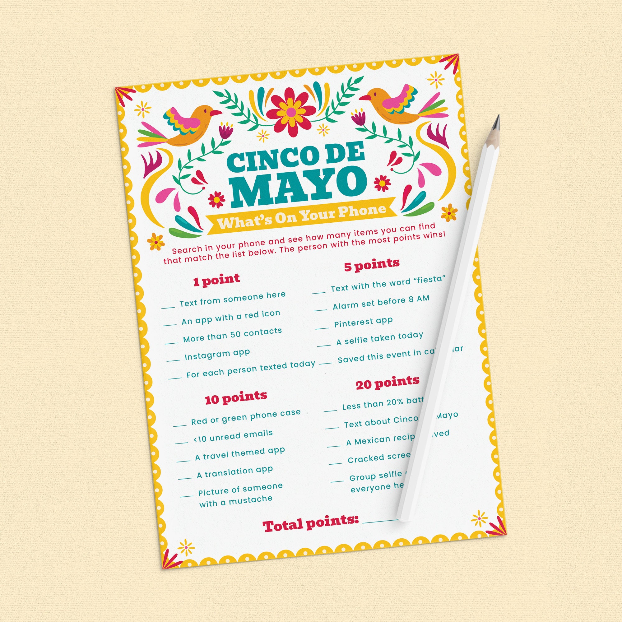 Cinco De Mayo Party Games Bundle Printable 5 De Mayo Games for Work ...