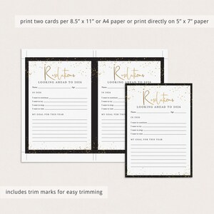 New Year's Printables 2025 Year In Review 2026 Resolutions New Year's Activity Family New Years Ideas 2025 Reflection Cards Time Capsule BG2 Bild 5