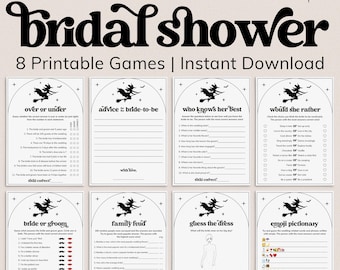 Witchy Bridal Shower Games Printable Let's Go Witches Hen Party Salem Witchy Bride Halloween Wedding Shower Witch Game Wicked Hen Night LGW