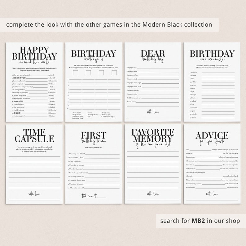 1st Birthday Advice Card Printable Baby First Birthday Party Etsy