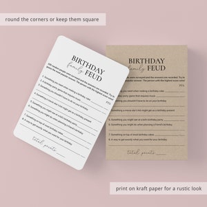 Birthday Family Feud Game Printable Birthday Feud Questions and Answers