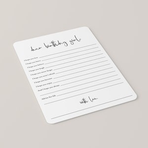 Birthday Wishes for Her Printable Wishes for the Birthday Girl - Etsy