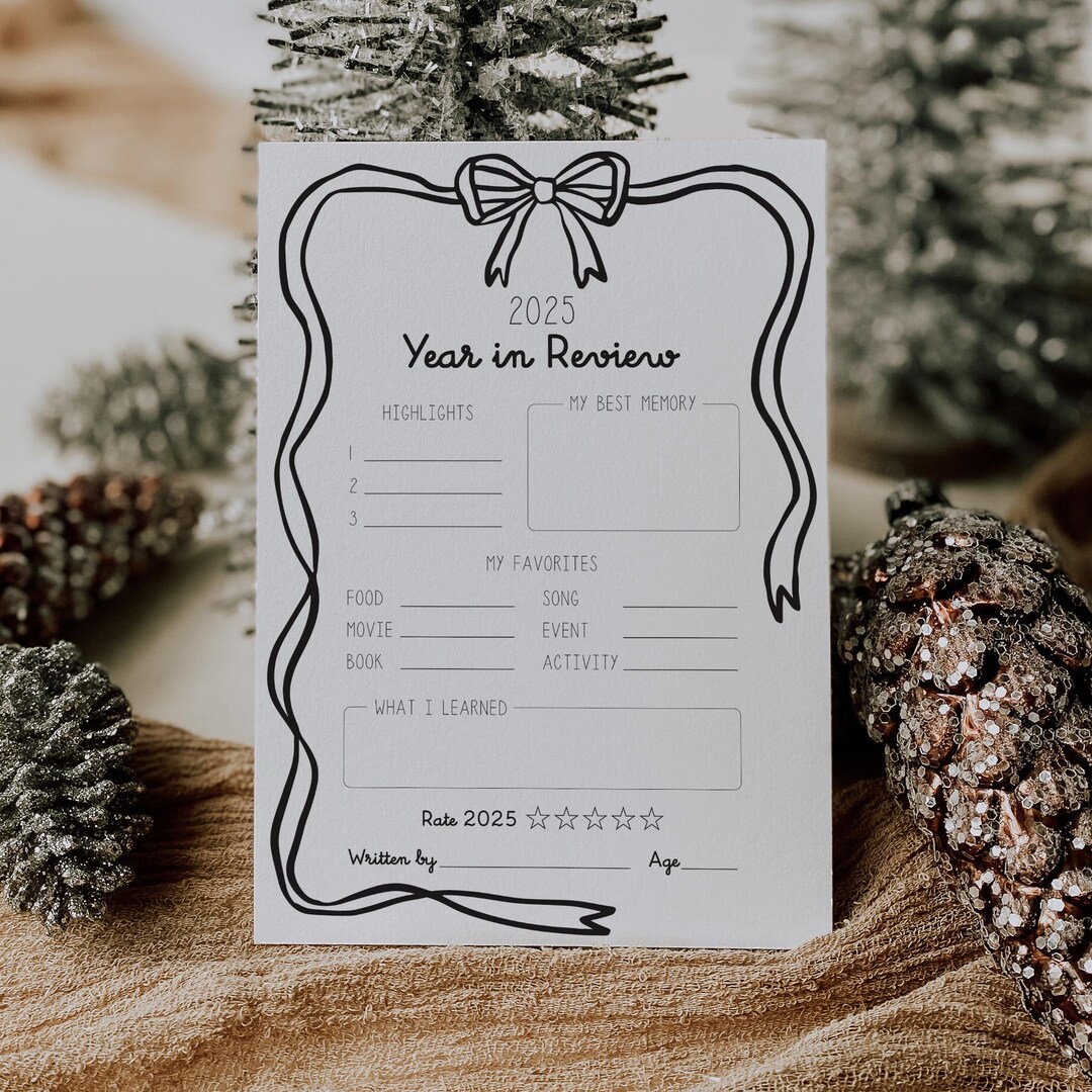 Year in Review Printable New Years Activity 2025 End of Year ...