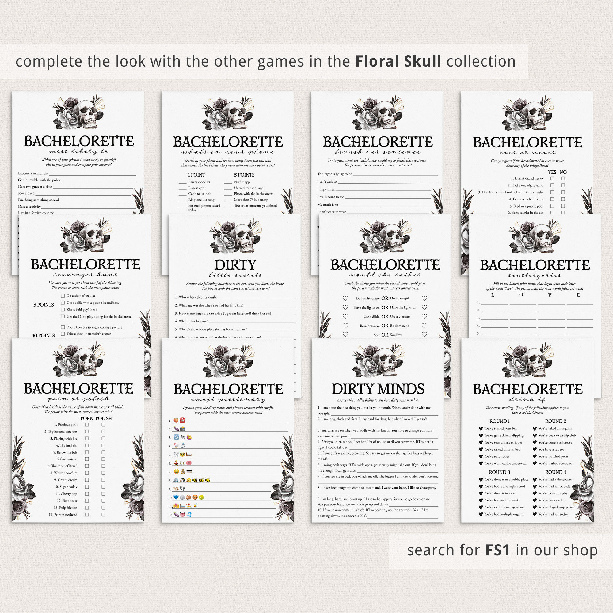 Bride or Die Party Game Dirty Minds Printable Till Death Do Us Party ...