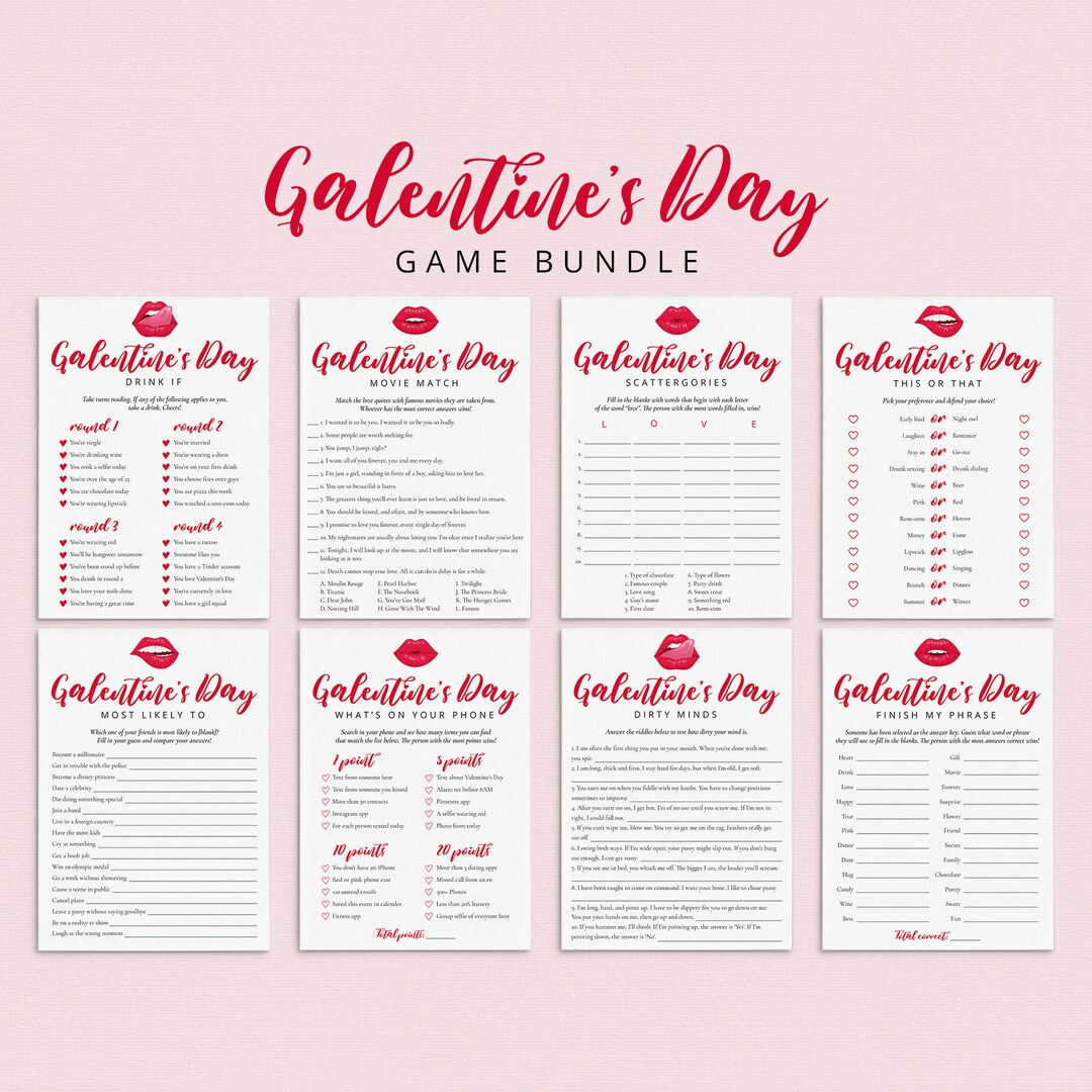 Galentines Day Games PrintableGalentine s Day Party Etsy