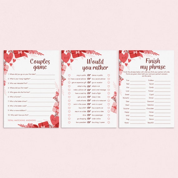 Couple Games Printable Date Night Games Anniversary Games for Couples Date  Night Fun Couple Games Night Adult Valentines Day Party Games SH1 -   Sweden