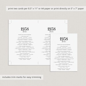 1938 Trivia Printable 85th Birthday Party Game Back to the 30s Party ...