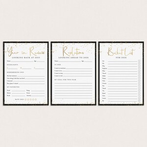 New Year's Printables 2025 Year In Review 2026 Resolutions New Year's Activity Family New Years Ideas 2025 Reflection Cards Time Capsule BG2 Bild 8