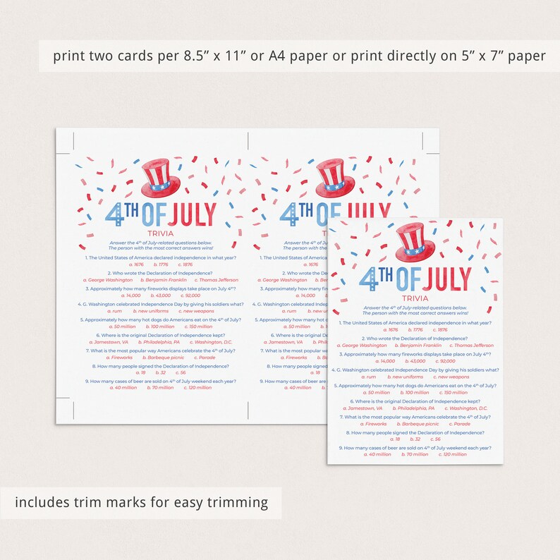 fourth of july usa trivia
