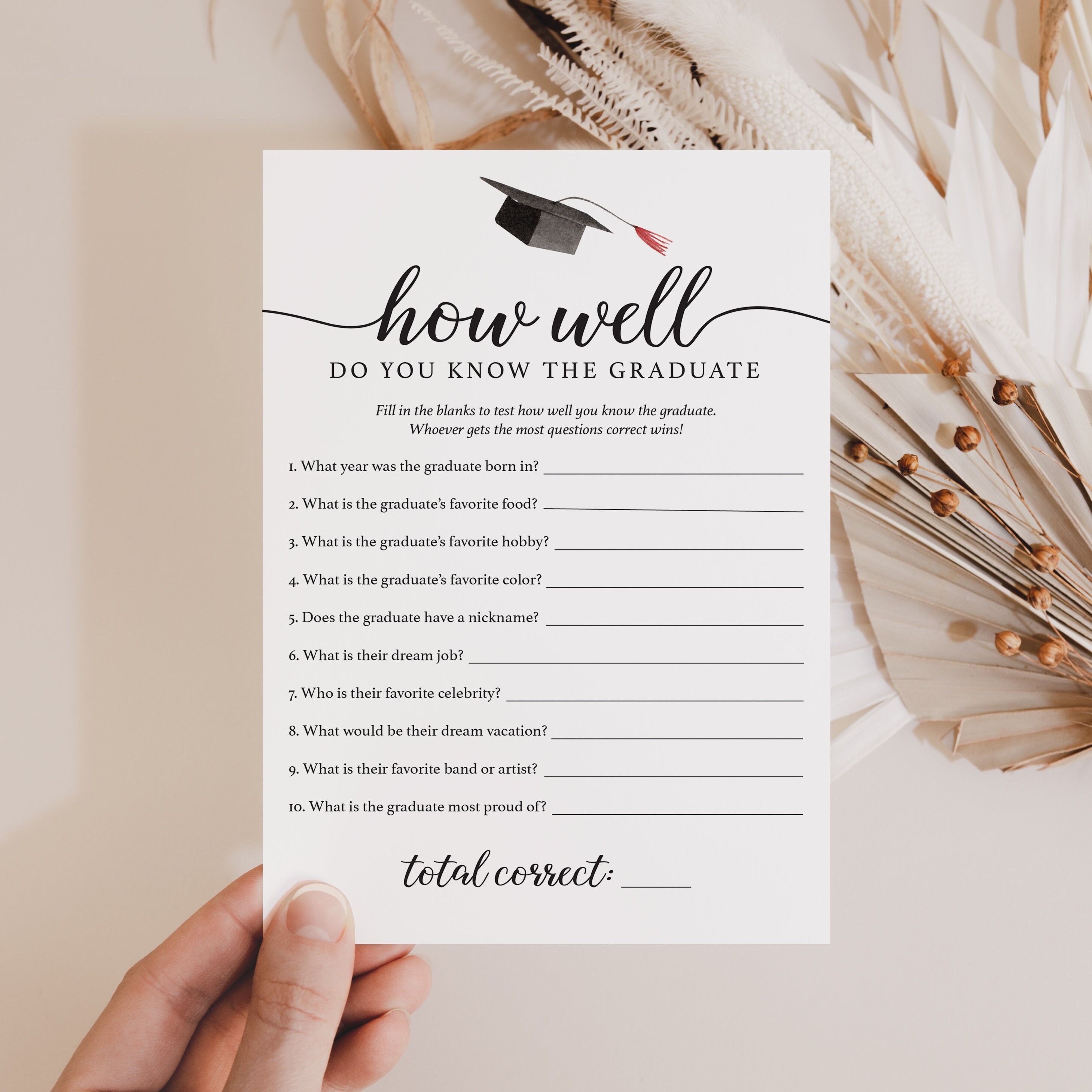 KatchOn Who Knows Grad Play Card - Fun Graduation Party Game Card - View #3