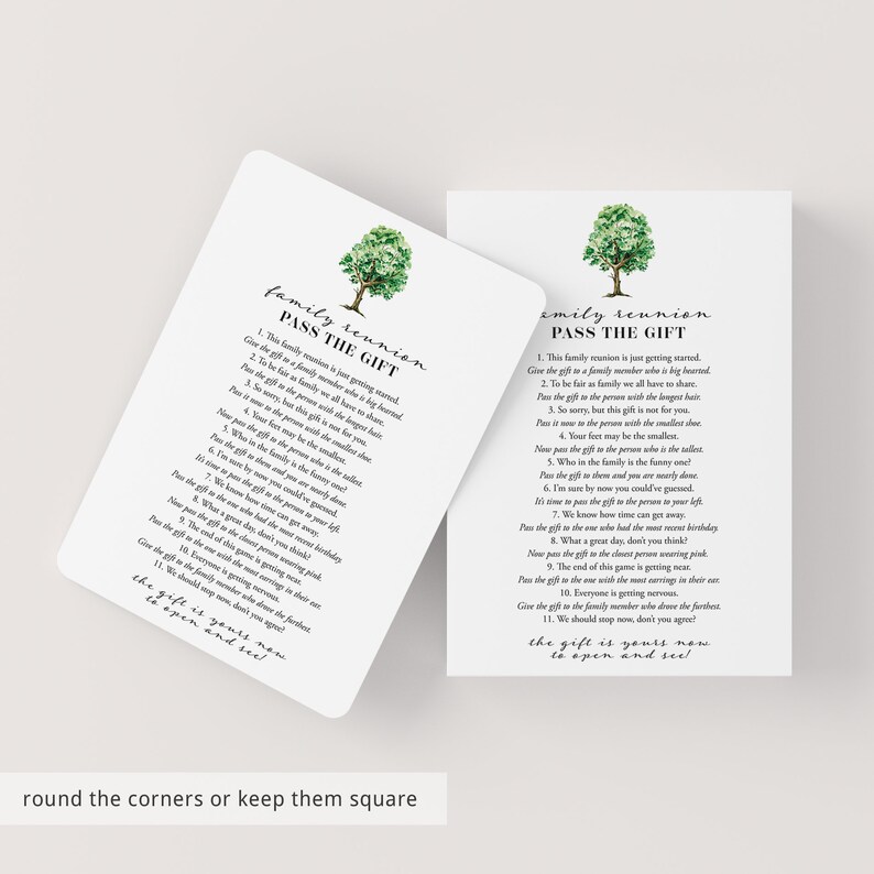 Pass the Gift Family Reunion Game Together With Family Funny Etsy