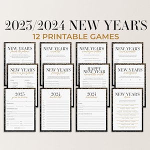 New Years Games Bundle Printable New Years Party Games Digital Download New Years Activities Kids New Year’s Eve Adult New Years Trivia GG3