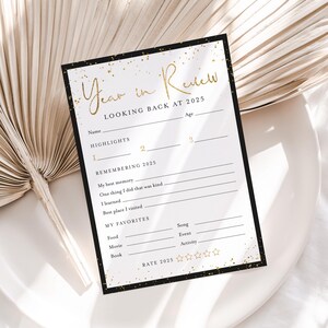 New Year's Printables 2025 Year In Review 2026 Resolutions New Year's Activity Family New Years Ideas 2025 Reflection Cards Time Capsule BG2 Bild 4