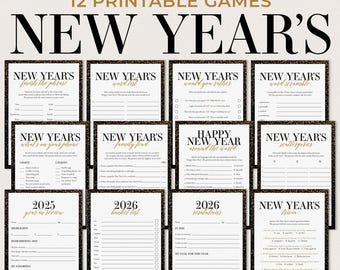 2026 New Years Resolutions Printable New Year Goals List New Years ...