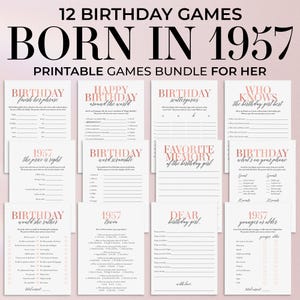 68th Birthday Games for Women Born in 1957 68 Birthday Party Games for Her Printable Decor Female 68th Birthday Trivia Back in 1957 Quiz MB2
