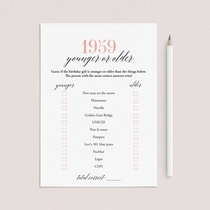 65th Birthday Games for Woman Born in 1959 65 Birthday Party Games for ...
