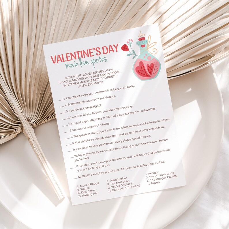 Valentine's Day Games Bundle Printable Valentines Party Game Pack ...