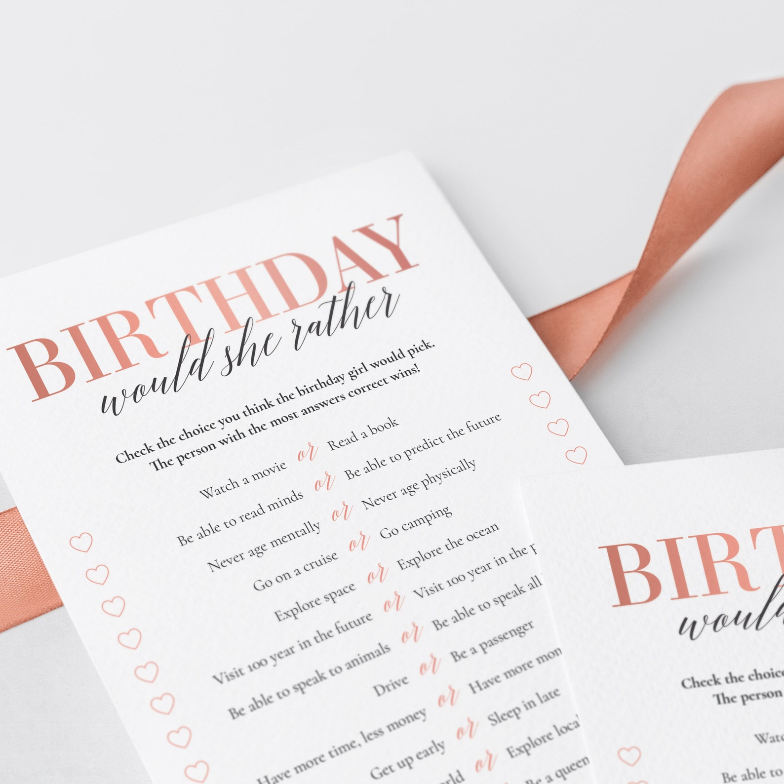 40th Birthday Games for Her Printable Adult Birthday Party Etsy