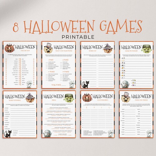 Printable Halloween Party Games Halloween Game Halloween - Etsy